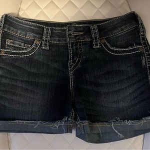 Silver Jeans Women's Dark Blue Denim Shorts